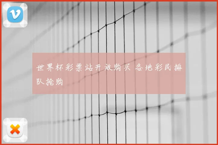 世界杯彩票站开放购买 各地彩民排队抢购