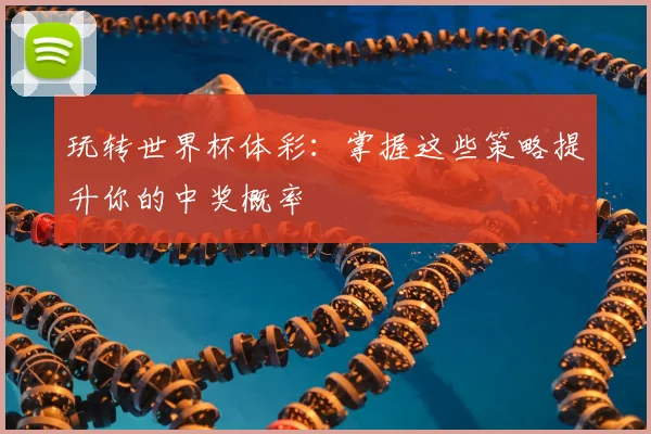 玩转世界杯体彩：掌握这些策略提升你的中奖概率