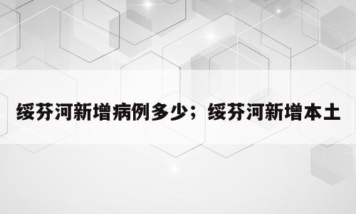 绥芬河新增病例多少；绥芬河新增本土