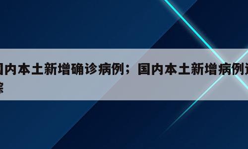 国内本土新增确诊病例；国内本土新增病例追踪