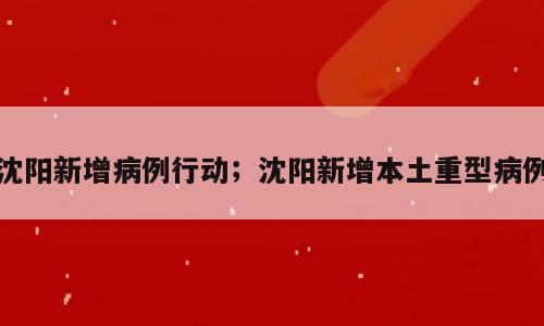 沈阳新增病例行动；沈阳新增本土重型病例