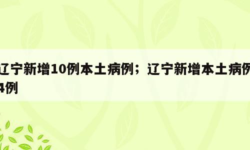 辽宁新增10例本土病例；辽宁新增本土病例4例