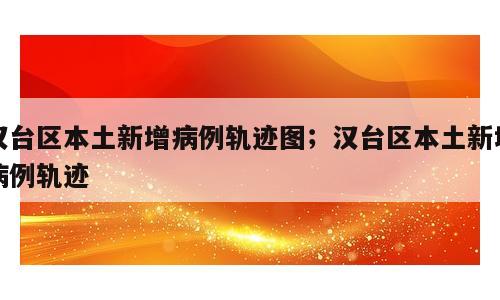 汉台区本土新增病例轨迹图；汉台区本土新增病例轨迹