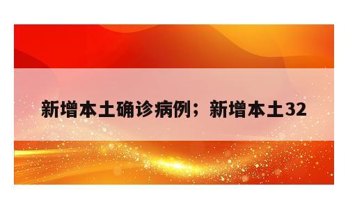 新增本土确诊病例；新增本土32