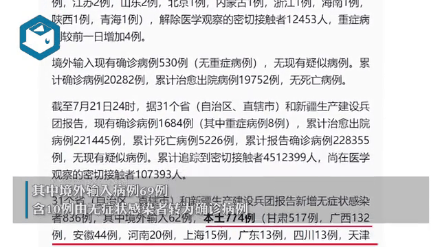 本土最新新增病例分布图(本土新增疫情最新数据消息)
