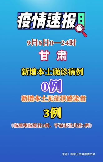 甘肃新增本土感染者9例(甘肃新增本土确诊病例6例)